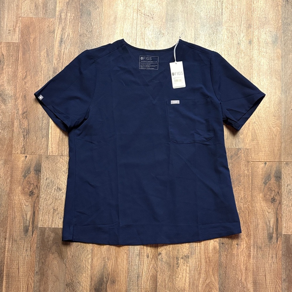 Figs Scrub Top Deep Blue Short Sleeve Tee